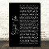 Snow Patrol Signal Fire Black Script Song Lyric Quote Print