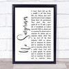 Radiohead No Surprises White Script Song Lyric Print