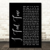 The Beatles I Feel Fine Black Script Song Lyric Quote Print