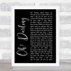 The Beatles Oh! Darling Black Script Song Lyric Quote Print