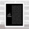 Frightened Rabbit Poke Black Script Song Lyric Quote Print