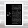 Lighthouse Family High Black Script Song Lyric Quote Print