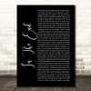 Linkin Park In The End Black Script Song Lyric Quote Print