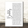 Colbie Caillat Bubbly White Script Song Lyric Print