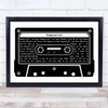 Depeche Mode Happiest Girl Black & White Music Cassette Tape Song Lyric Music Art Print