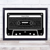 Steely Dan Deacon Blues Black & White Music Cassette Tape Song Lyric Music Art Print