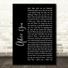 Miley Cyrus Adore You Black Script Song Lyric Quote Print