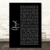 Sarah McLachlan Angel Black Script Song Lyric Quote Print