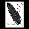 Tim McGraw Neon Church Black & White Feather & Birds Song Lyric Music Art Print