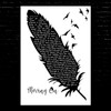 James Moving On Black & White Feather & Birds Song Lyric Music Art Print