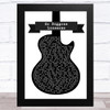 Johhny Cash So Doggone Lonesome Black & White Guitar Song Lyric Music Art Print