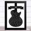 David Gates If Black & White Guitar Song Lyric Music Art Print