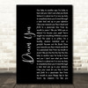 Nirvana Drain You Black Script Song Lyric Quote Print