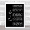 Nirvana Drain You Black Script Song Lyric Quote Print