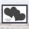 John Holt For the Love of You Landscape Black & White Two Hearts Song Lyric Music Art Print