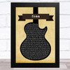 Guns N' Roses Coma Black Guitar Song Lyric Music Art Print