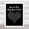 Paul Weller Sweet Pea, My Sweet Pea Black Heart Song Lyric Music Art Print
