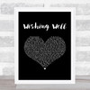 Juice WRLD Wishing Well Black Heart Song Lyric Music Art Print