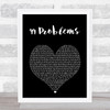 Jay Z 99 Problems Black Heart Song Lyric Music Art Print