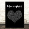 Jorja Smith Blue Lights Black Heart Song Lyric Music Art Print