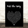 Lonestar All the Way Black Heart Song Lyric Music Art Print