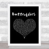 Michael Jackson Butterflies Black Heart Song Lyric Music Art Print