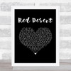 5 Seconds Of Summer Red Desert Black Heart Song Lyric Music Art Print