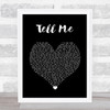 Groove Theory Tell Me Black Heart Song Lyric Music Art Print