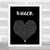 Beyoncé BIGGER Black Heart Song Lyric Music Art Print