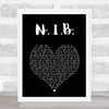Black Sabbath N.I.B. Black Heart Song Lyric Music Art Print