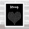 Gabby Barrett Strong Black Heart Song Lyric Music Art Print