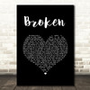 Trisha Yearwood Broken Black Heart Song Lyric Music Art Print