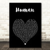 Rag'n'Bone Man Human Black Heart Song Lyric Music Art Print