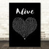 Sia Alive Black Heart Song Lyric Music Art Print