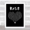 Wilderness Rest Black Heart Song Lyric Music Art Print