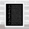 Marvin Gaye Too Busy Thinking About My Baby Black Script Song Lyric Music Art Print