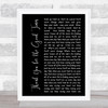 Oasis Thank You for the Good Times Black Script Song Lyric Music Art Print