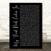 Lonestar My Front Porch Lookin In Black Script Song Lyric Music Art Print