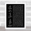 Procol Harum A Whiter Shade Of Pale Black Script Song Lyric Music Art Print