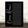 KAROL G & Jessie Reyez Ocean (Remix) Black Script Song Lyric Music Art Print