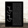 Bastille Good Grief Black Script Song Lyric Music Art Print