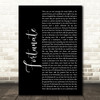 Lathun Fortunate Black Script Song Lyric Music Art Print