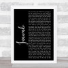 Queen Innuendo Black Script Song Lyric Music Art Print