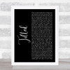 Christine and the Queens Tilted Black Script Song Lyric Music Art Print