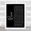 Lauren Daigle Rescue Black Script Song Lyric Music Art Print