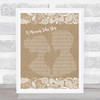 Leona Lewis A Moment Like This Burlap & Lace Song Lyric Music Art Print