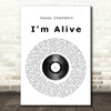 Kasey Chambers I'm Alive Vinyl Record Song Lyric Quote Print