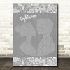 Michelle Williams Tightrope Grey Burlap & Lace Song Lyric Music Art Print