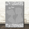 Westlife This Rose Grey Burlap & Lace Song Lyric Music Art Print
