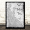 The Platters Smoke Gets in Your Eyes Grey Man Lady Dancing Song Lyric Music Art Print
